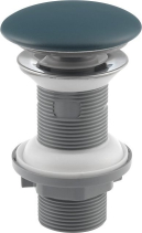 Isvea Umyvadlová výpust 5/4“, click-clack, keramická zátka, 20-70mm, zelená petrol 38TP0181I