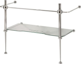 Kerasan WALDORF konstrukce pro umyvadlo 80cm se skleněnou poličkou, chrom 9197K1