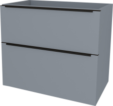 Mereo Mailo, koupelnová skříňka 81 cm, černé madlo, Multidecor, Monumentální šedá CN591SBMSO1