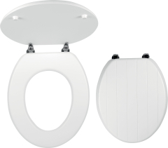 Novaservis WC sedátko, MDF bílá, panty kov-chrom WC/PROVENCE
