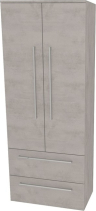 Mereo Bino, koupelnová skříňka vysoká 163 cm, dvojitá, Multidecor, Chromix stříbrný CN699ACST