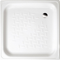 SMAVIT Smaltovaná sprchová vanička, čtverec 80x80x16cm, bílá PD80X80