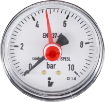 Klum Tlakoměr 50 mm, 0 - 10bar, zadní vývod 1/4" PR3016
