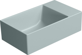 GSI KUBE X keramické umývátko 40x23cm, bez otvoru, pravé/levé, ghiaccio mat 9484015
