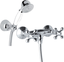 Mereo Sprchová nástěnná baterie, Retro Viktorie, 150 mm, s příslušenstvím, chrom CBL601