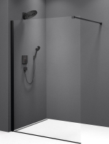 Polysan MODULAR SHOWER BLACK jednodílná zástěna pevná k instalaci na zeď, 1100 mm MS1-110B