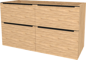 Mereo Mailo, koupelnová skříňka 121 cm, černé madlo, Multidecor, Jasan horský CN593SBJASH