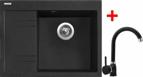 Granitový dřez Sinks RIM 650 P Granblack + Polo GR G2930