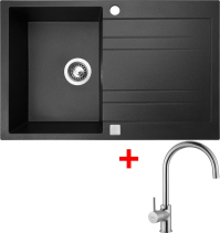 Granitový dřez Sinks GRANDE 800 Metalblack+VITALIA GRA74VICL