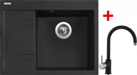 Granitový dřez Sinks RIM 650 P Granblack + Vitalia GR G3230