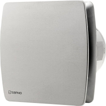 Sapho LEX koupelnový ventilátor axiální s časovačem, 15W, potrubí 100mm, nerez mat LX104