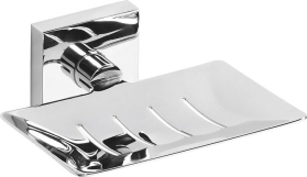 Sapho X-SQUARE mýdlenka obdélníková s otvory, chrom XQ800