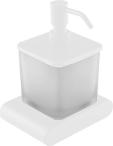 Sapho FLORI dávkovač mýdla, 300ml, mléčné sklo, bílá mat RF019/14