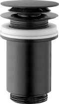 Omp Tea Umyvadlová výpust 5/4“, click-clack, velká zátka, max 80mm, černá mat 7533.370.5X