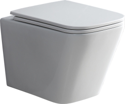 Mereo WC závěsné kapotované, Smart Flush RIMLESS, 490x340x350, keramické, vč. sedátka CSS118S VSD83T1