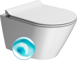 GSI KUBE X závěsná WC mísa, Swirlflush, 36x50cm, bílá dual-mat 941609