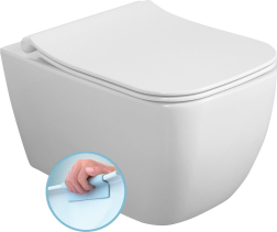 Isvea VEA závěsná WC mísa Rimless, 34, 5x52cm, bílá 10VA02001