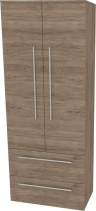 Mereo Bino, koupelnová skříňka vysoká 163 cm, dvojitá, Multidecor, Dark Rockford Hic CN699DRH1