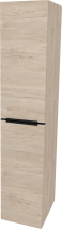 Mereo Mailo, koupelnová skříňka vysoká 170 cm, černé madlo, Multidecor, Light Rock Hickory CN594LPBLRH1