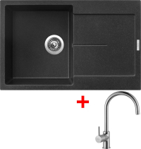 Granitový dřez Sinks ULTIMA 790 Granblack + Vitalia G11830
