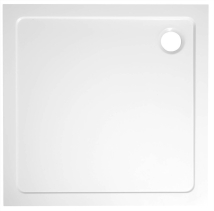 Aqualine TECMI sprchová vanička z litého mramoru, čtverec 90x90cm, bílá PQ009
