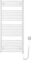 Aqualine ORBIT-E elektrické otopné těleso oblé 600x1320 mm, 600 W, bílá ILEO36T