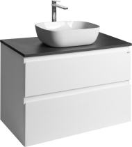 Aqualine ALTAIR skříňka s deskou 87, 5 cm, bílá/antracit břidlice AI290-03