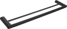 Sapho FLORI dvojitý držák ručníků 600mm, černá mat RF011/15
