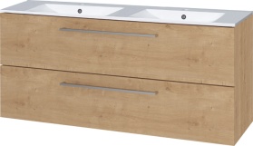 Mereo Bino, koupelnová skříňka s keramickým umyvadlem 121 cm, dub Arlington CN623