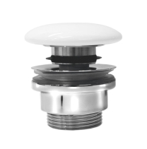 GSI GSI umyvadlová výpust 5/4“, click-clack, keramická zátka, 5-65mm, bílá ExtraGlaze PCS11