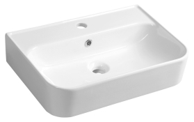 Isvea SISTEMA U keramické umyvadlo 55x38cm, bílá 10PL53055