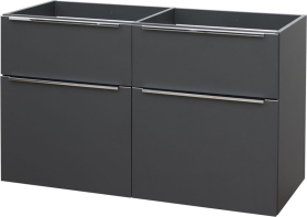 Mereo Mailo, koupelnová skříňka 121 cm, antracit, chrom madlo CN533S