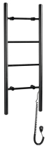 Sapho KARBO elektrický sušák ručníků, kulatý, 400x1120mm, 87 W, černá mat KB904