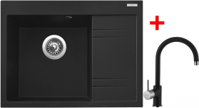 Granitový dřez Sinks RIM 650 L Metalblack + Vitalia GR G2474