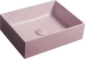 Sapho FORMIGO betonové umyvadlo na desku, 47, 5x36, 5cm, růžová FG121