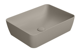 GSI SAND/NUBES keramické umyvadlo na desku 50x38cm, tortora mat 903705