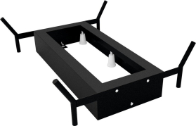 Polysan REDUTA konstrukce pro vanu 150x75cm, černá mat 72830B