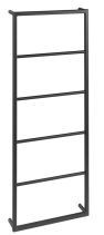 Sapho SKA nástěnný sušák ručníků 450x1150x100mm, černá mat SKA501