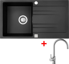 Granitový dřez Sinks RAPID 780 Granblack+VITALIA RA30VICL