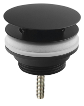 Omp Tea Umyvadlová výpust 5/4“, neuzavíratelná, velká zátka, 10-55mm, černá 542.742.5B
