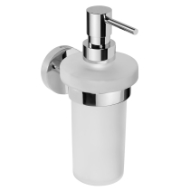 Sapho X-ROUND dávkovač mýdla 230ml, mléčné sklo, chrom XR101
