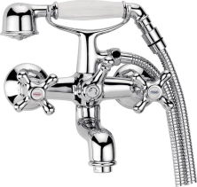 Aqualine VICTORIA nástěnná vanová baterie kompletní, chrom VC10