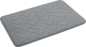 Gedy MOUSSE koupelnová předložka, 50x80cm, 100% polyester, protiskluz, šedá 96MS508008