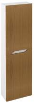 Sapho MEDIENA skříňka vysoká 40x140x20cm, 2x dvířka, levá/pravá, bílá mat/dub natural MD452