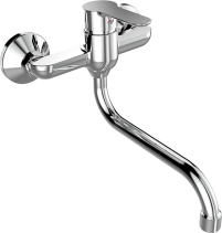 Mereo Dřezová nástěnná baterie, Zuna, 150 mm, s ramínkem trubkovým ø 18 mm - 200 mm, chrom CB30101Z