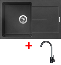 Granitový dřez Sinks ULTIMA 790 Metalblack + ARCO černá matná G25074