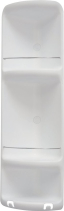 Gedy CAESAR třípatrová rohová polička do sprchy 226x710x160 mm, ABS plast, bílá 7081