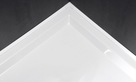 Polysan Krycí lišta pro vany a vaničky, 1200x1000mm, 2x roh, 2x zakončení, bílá 91021