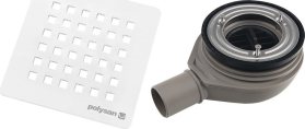 Polysan FLEXIA vaničkový sifon, průměr 90mm, DN40, krytka bílá 17741