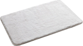 Gedy FUZZY koupelnová předložka, 50x80cm, 100% polyester, protiskluz, bílá 96FY508002